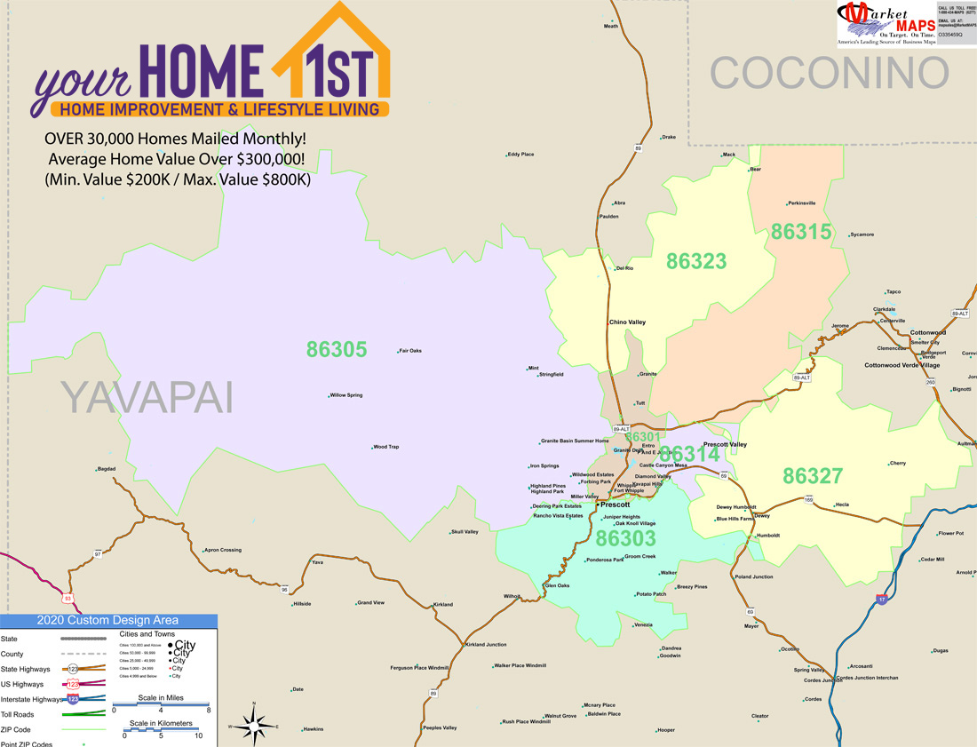 Prescott Quad Cities Zip Code Map